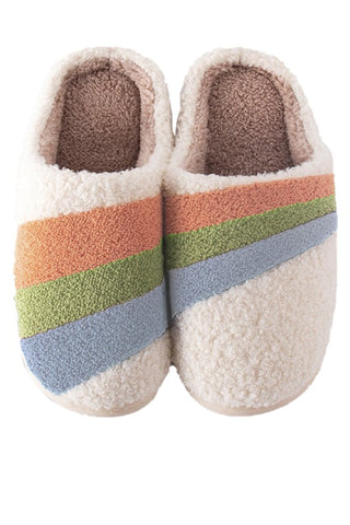 Spring Retro Stripe Slippers