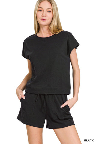 Two Piece Short Set in Black