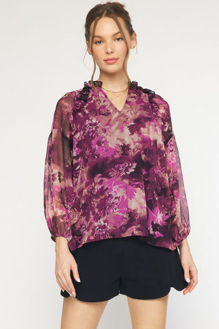 Floral Orchid Top