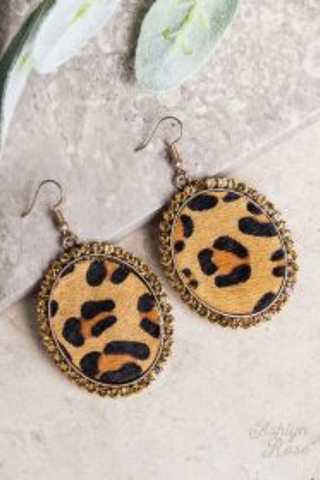 Paw-sitively Perfect Leopard Circle Earrings