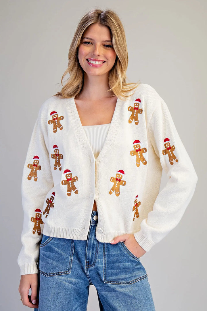Gingerbread Cardigan in Vanilla