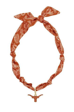 Texas Longhorns Logo Bandana Scarf Necklace