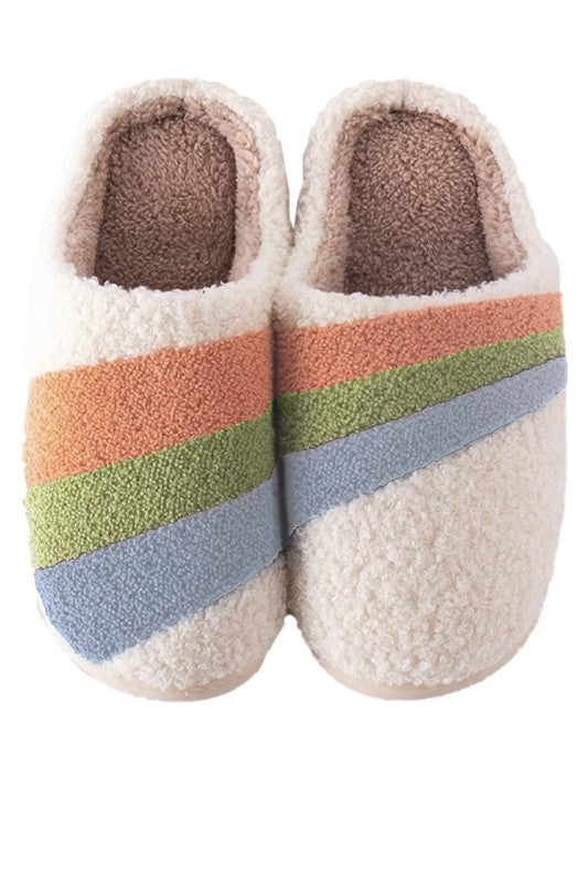Spring Retro Stripe Slippers 