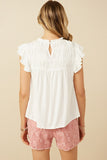 Scrunched Top in Off White