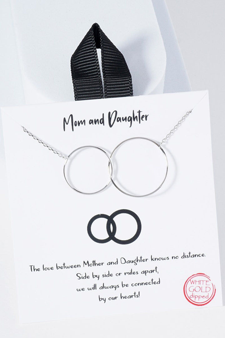Mom and Daughter Gold Heart