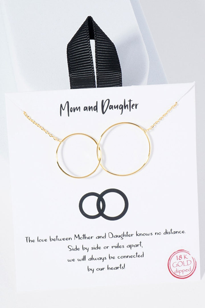 Mom and Daughter Gold Heart