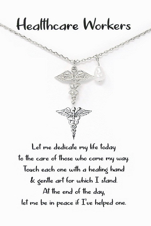 Healthcare Worker Necklace Gold