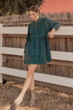 Hunter Green Corduroy Dress