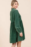 Hunter Green Corduroy Dress