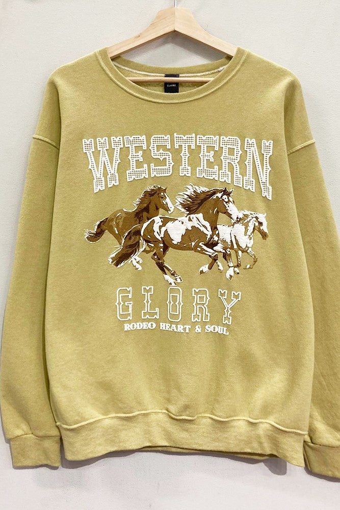 Western Glory Sweatshirt Oversized