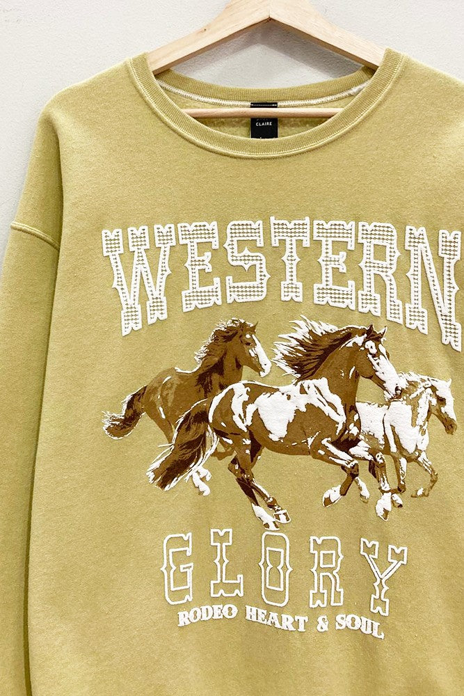 Western Glory Sweatshirt Oversized