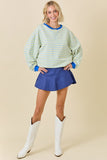 Fun and Stripes Weekender in Baby Blue and Butter