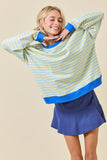Fun and Stripes Weekender in Baby Blue and Butter