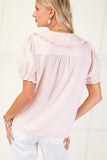 Pink Peter Pan Collar Top