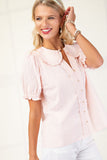 Pink Peter Pan Collar Top