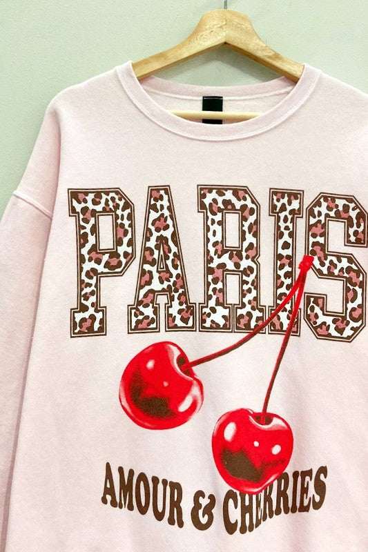 Paris, Amour &amp; Cherries Sweatshirt
