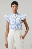 Eve Floral Dacey Button Up Top