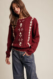 Vintage Sweater in Burgundy