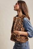 Faux Leopard Vest