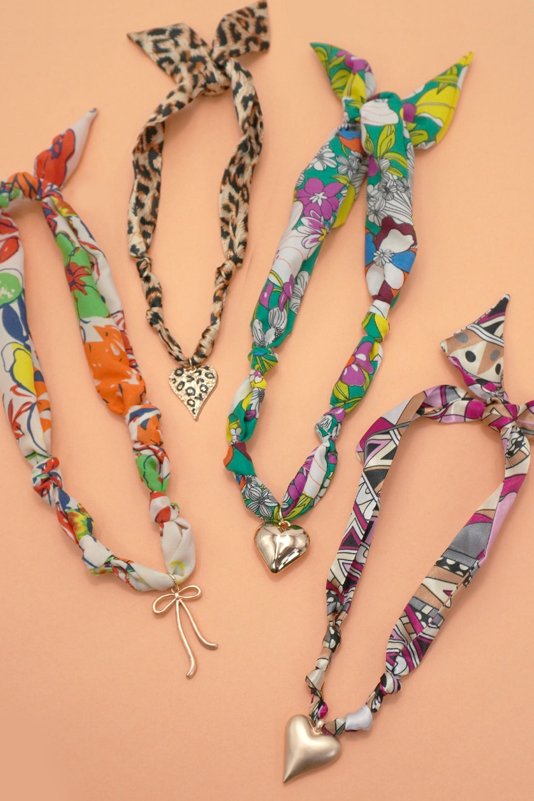 Scarf Necklace Heart Wrap
