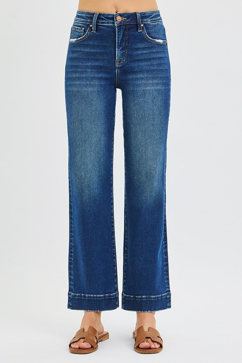 Blue jeans on a white background