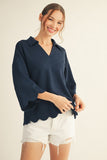 The Scallop Edge in Navy