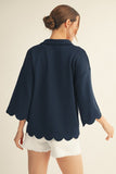 The Scallop Edge in Navy