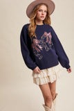 Horse Shoes and Sequins Sweater