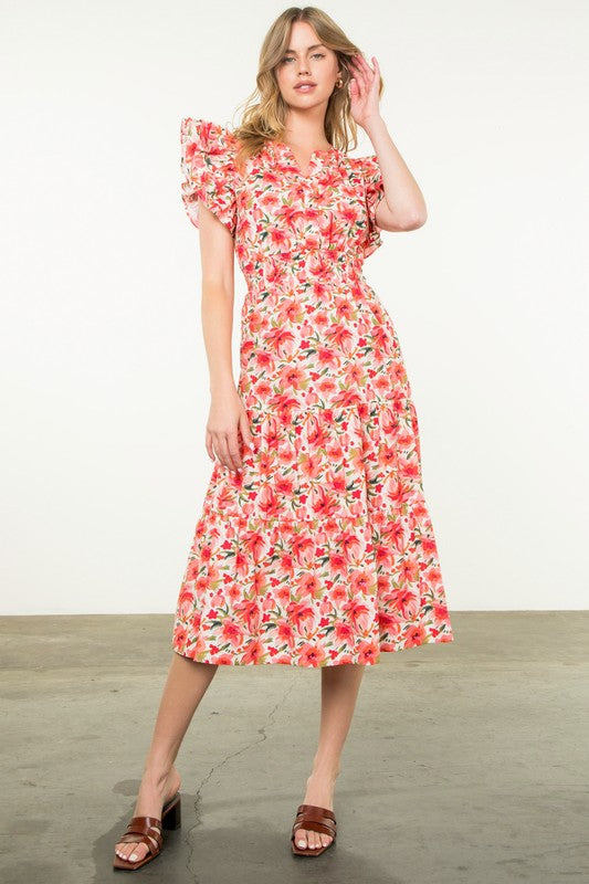 Ruffles and Floral Dress
