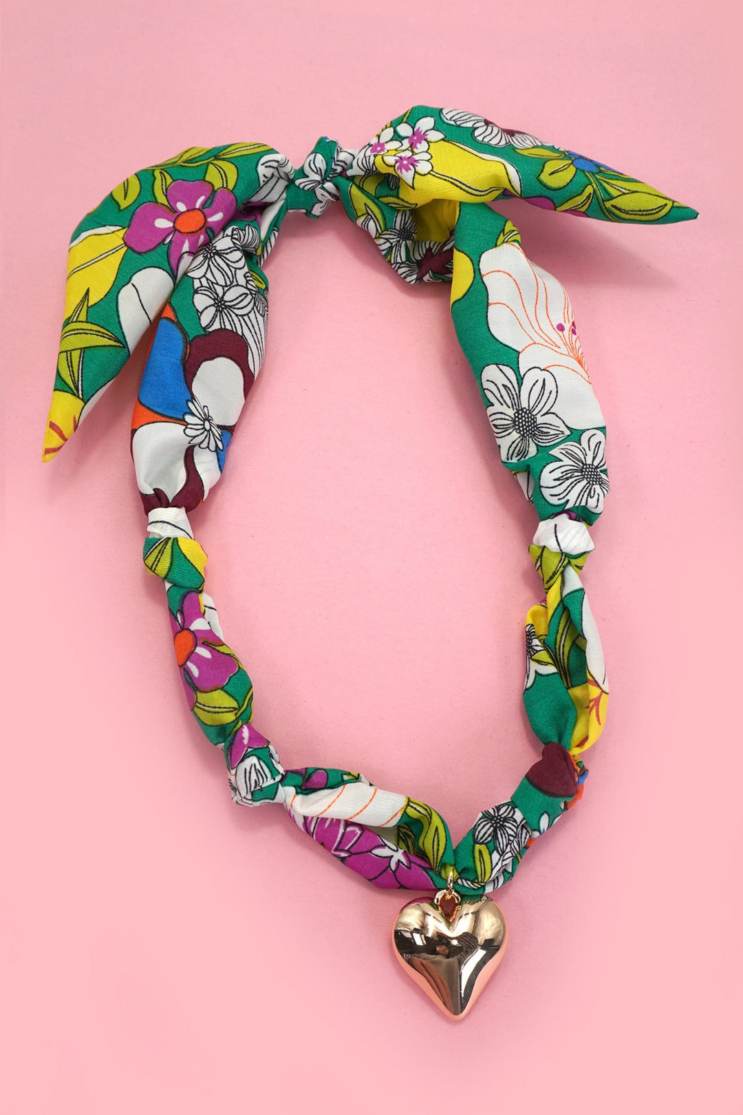 Scarf Necklace Heart Wrap