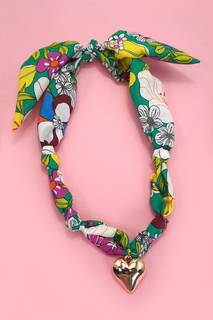 Scarf Necklace Heart Wrap