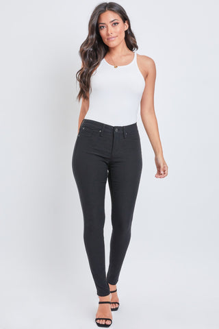 Hyperstretch Mid-Rise Skinny Jean in Black