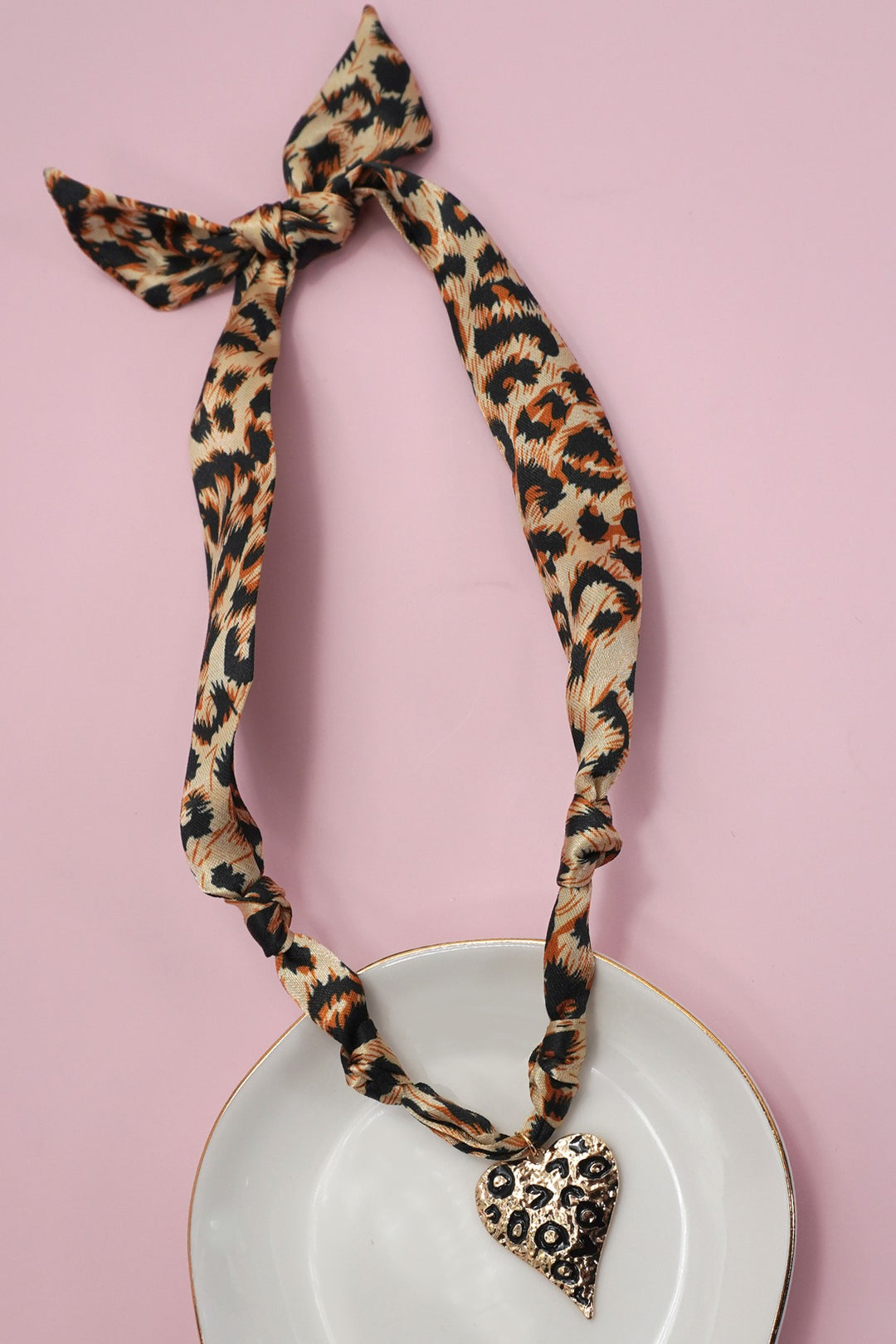 Scarf Necklace Heart Wrap