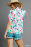 Floral High Neck Top