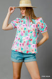 Floral High Neck Top