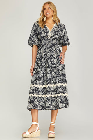 Navy and Ric Rac Dress