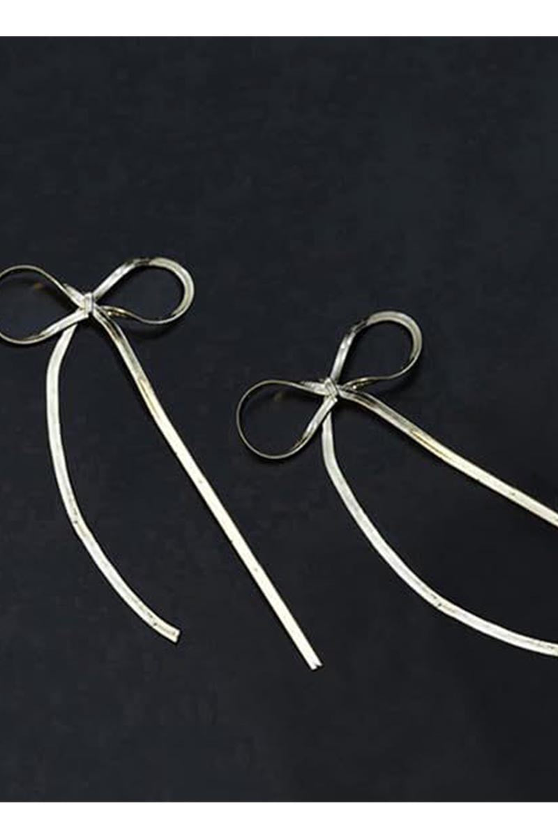 Silver Bow Earrings