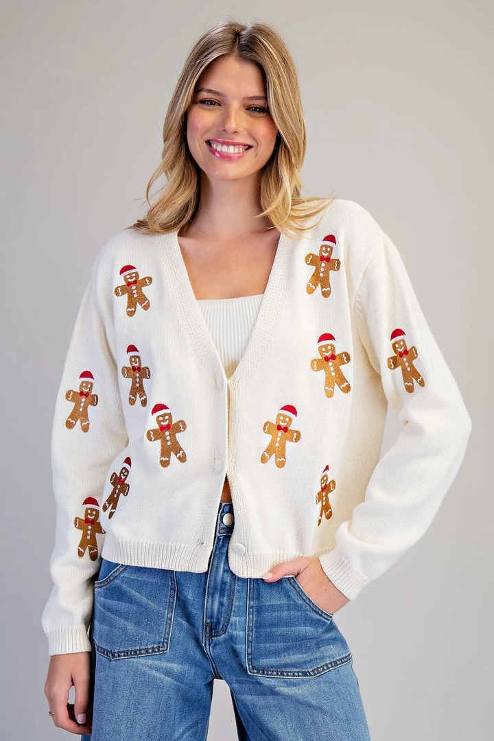 Gingerbread Cardigan in Vanilla