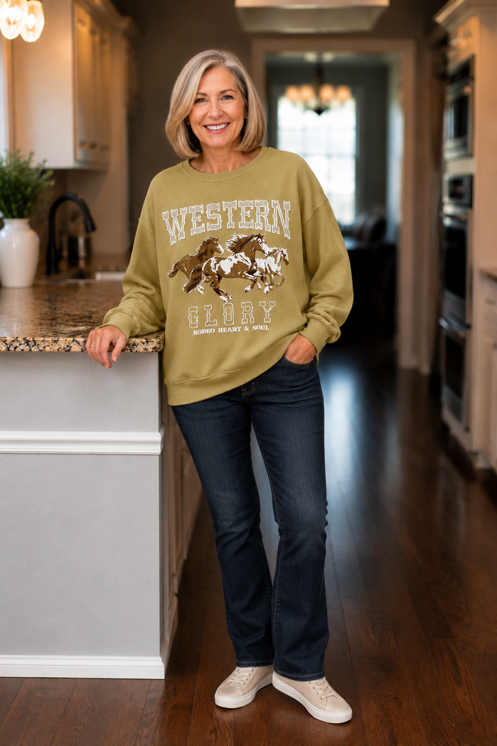 Western Glory Sweatshirt Oversized