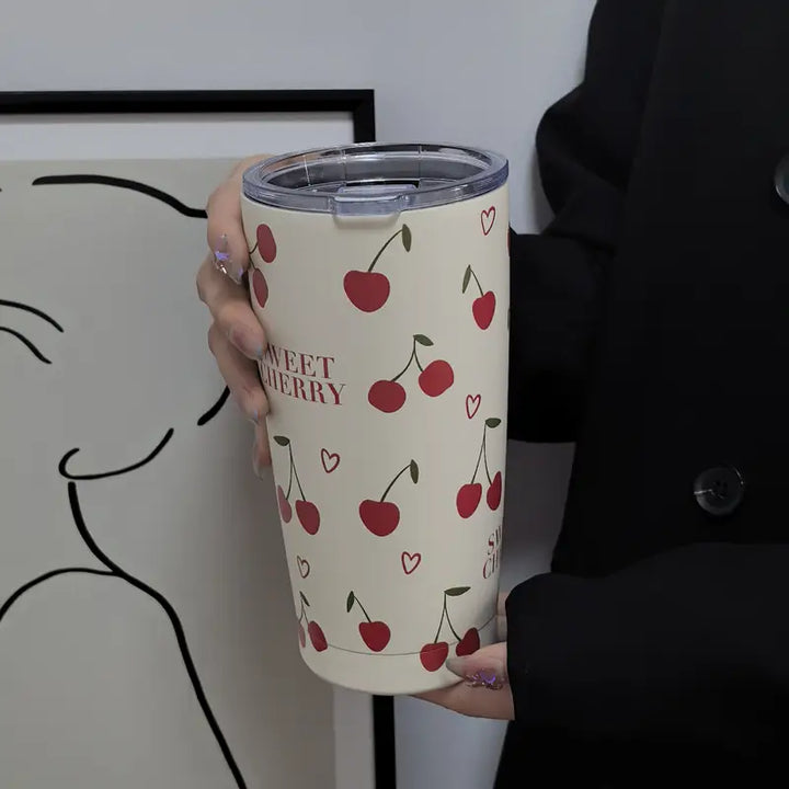 Sweet Cherry Cup Heart Drinkware