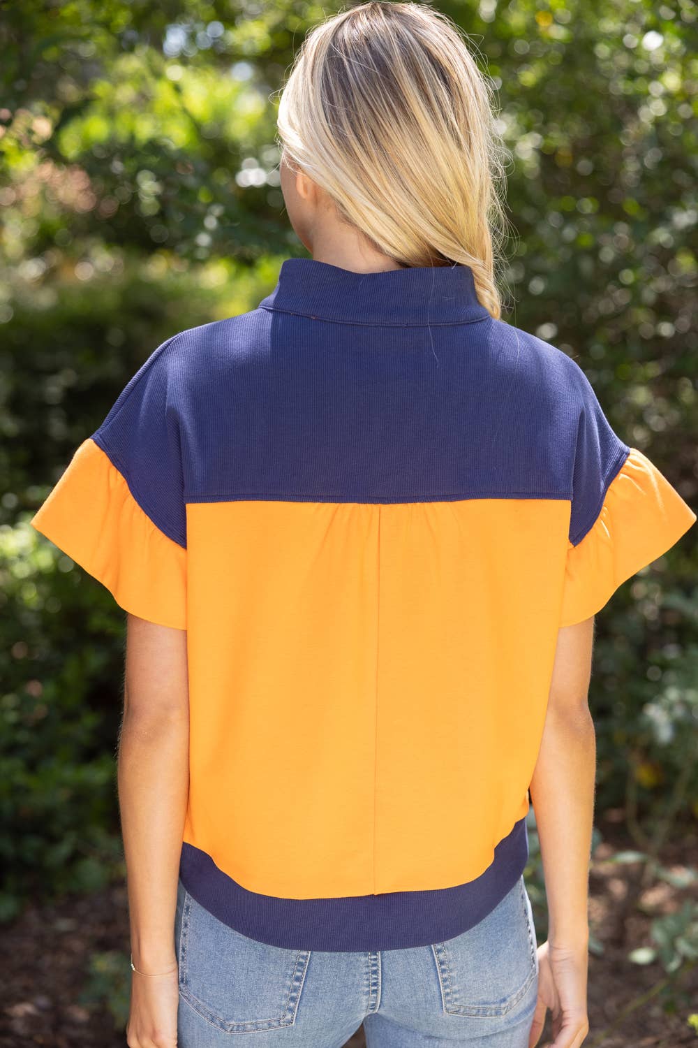 French Terry Top in Orange