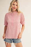 Pink and Gingham Top