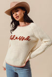 Blessed Sweater in Oatmeal