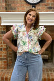 Ecru Floral Top