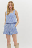 chambray short set