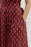 Burgundy Floral Skirt