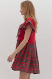 Tartan Plaid with a Bow Dress
