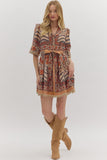 Botanical Dress in Charcoal