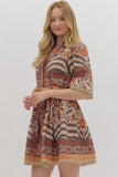 Botanical Dress in Charcoal