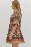 Botanical Dress in Charcoal
